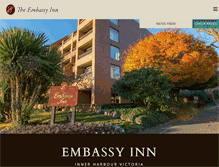 Tablet Screenshot of embassyinn.ca